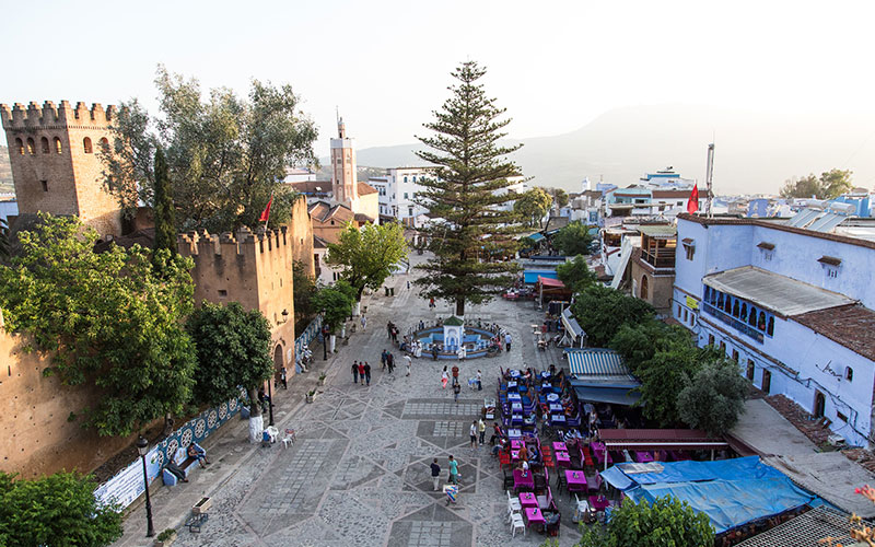 Place Outa el Hammam & Kasbah, Chefchaouen, Morocco