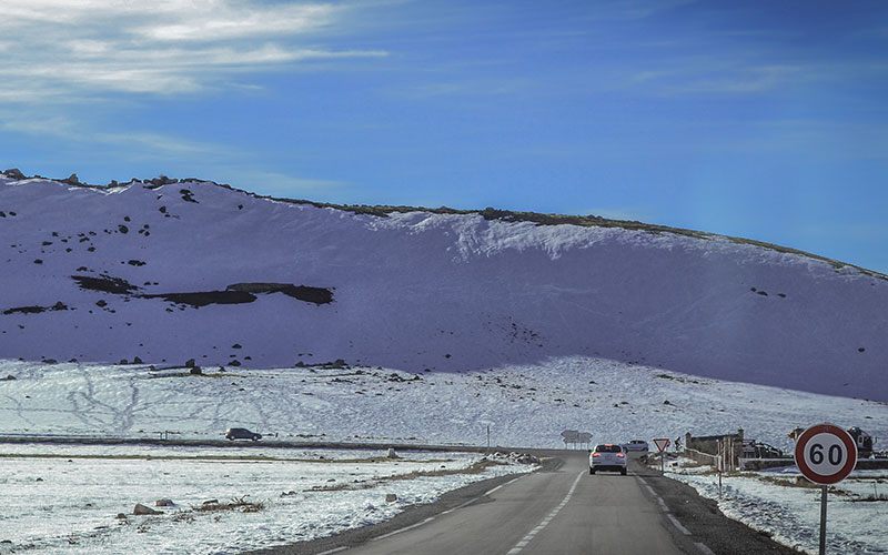 In road to Michlifen ski station near Ifrane