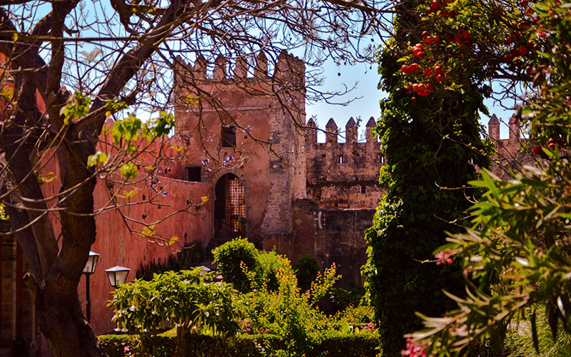 the castle gardens of L'Oudayas.