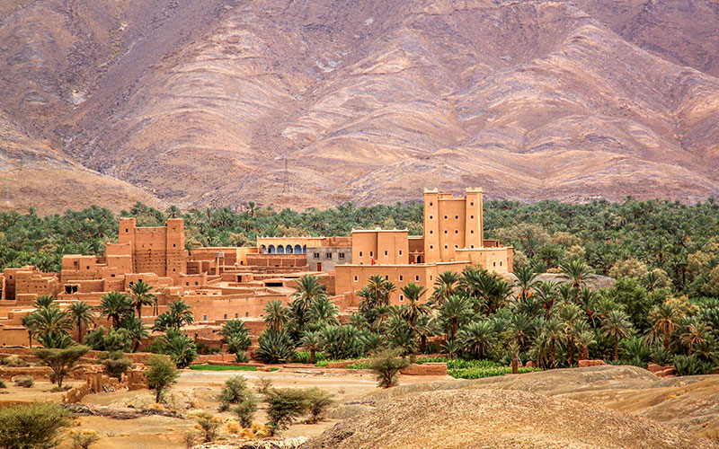 Village in the Draa Valley in Morocco
