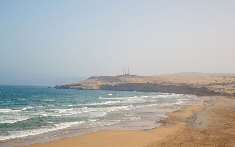 Atlantic ocean coastline in Morocco
