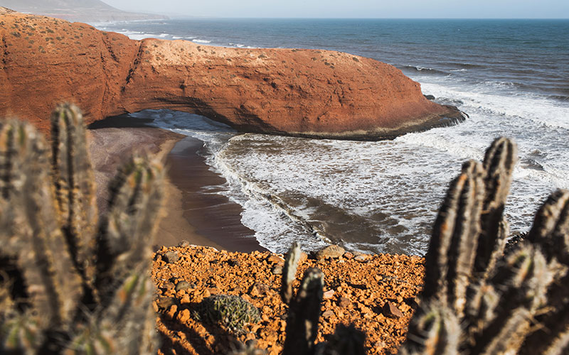 Legzira beach in Morocco.