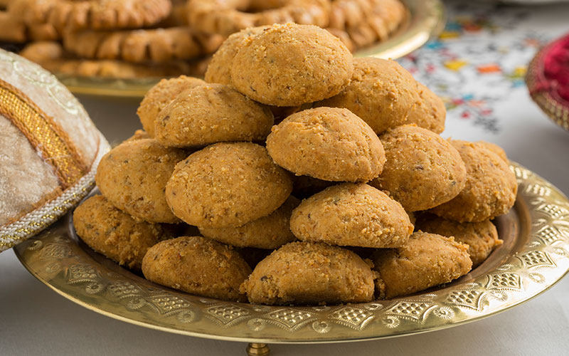 Traditional Moroccan ghoriba cookies
