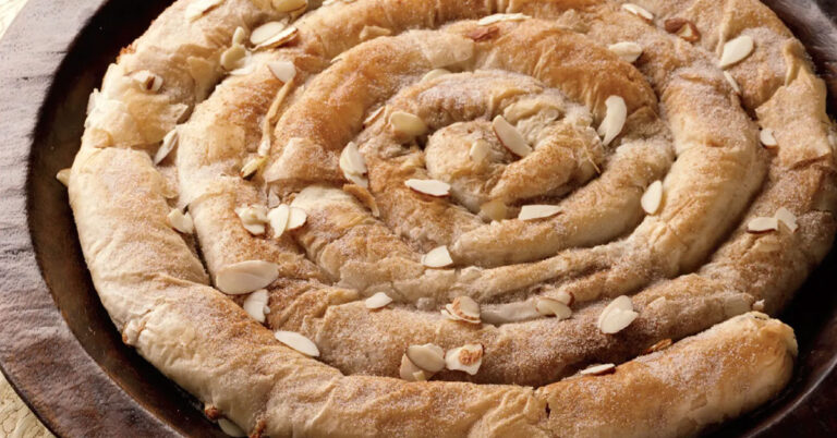 Moroccan Almond M’hancha Recipe:  Snake Pastry Recipe - M'hancha