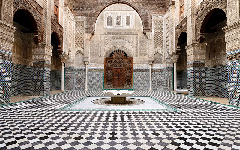 The Al-Qarawiyyin Mosque in Fez, Morocco